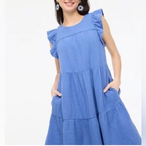 J. Crew Blue Midi Dress. Used excelente condition
